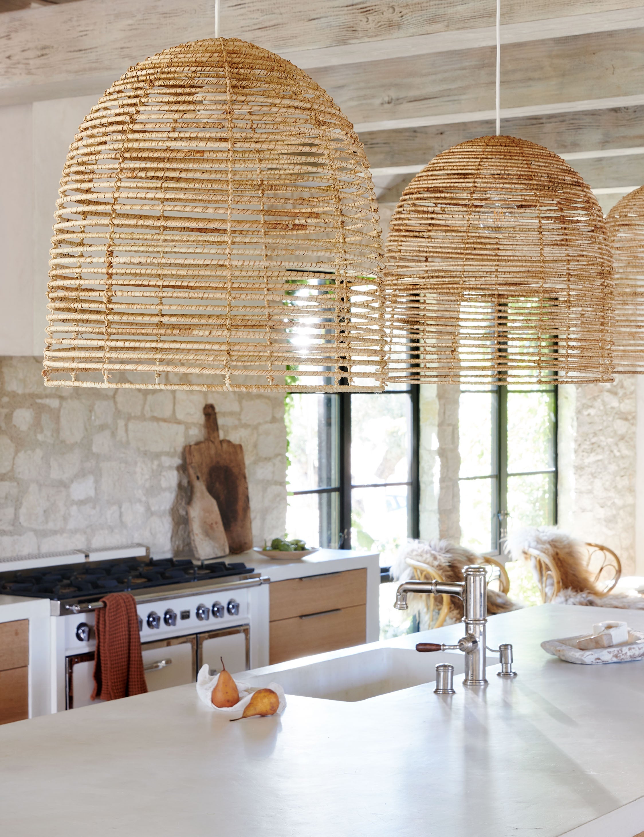 Suspension minimaliste Slim en jute