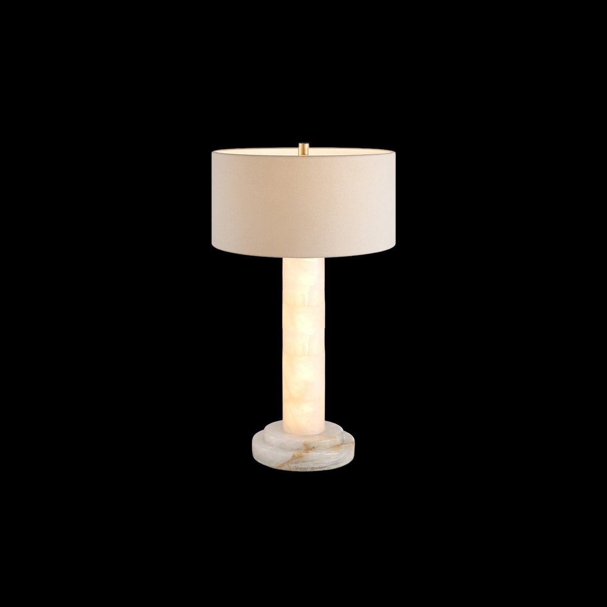 Lilio Drum Calcite Table Lamp