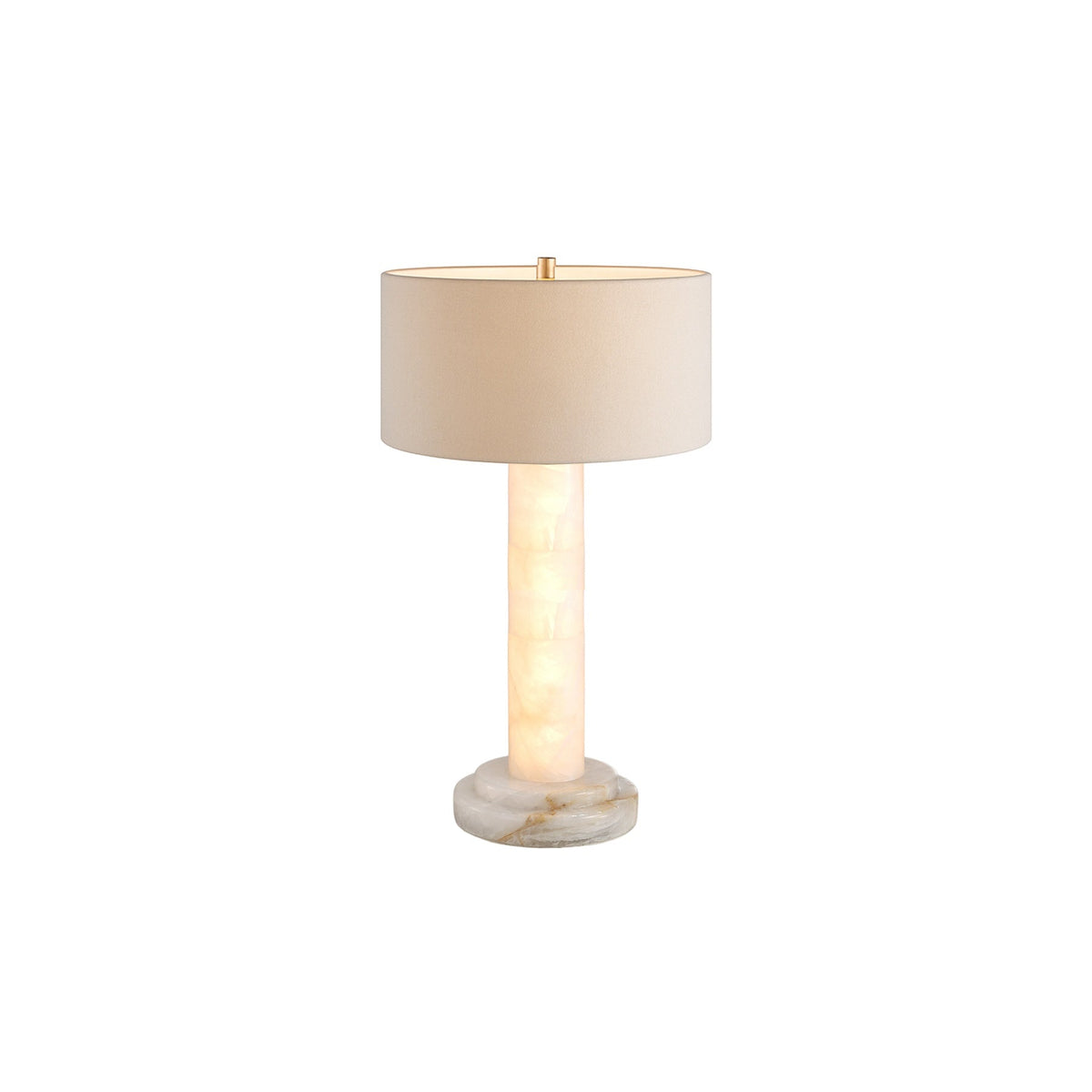 Lilio Drum Calcite Table Lamp