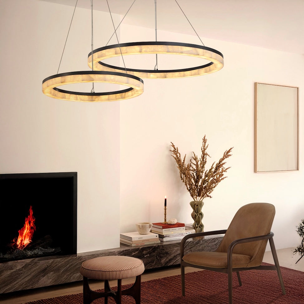 Lilio Ring Calcite Chandelier