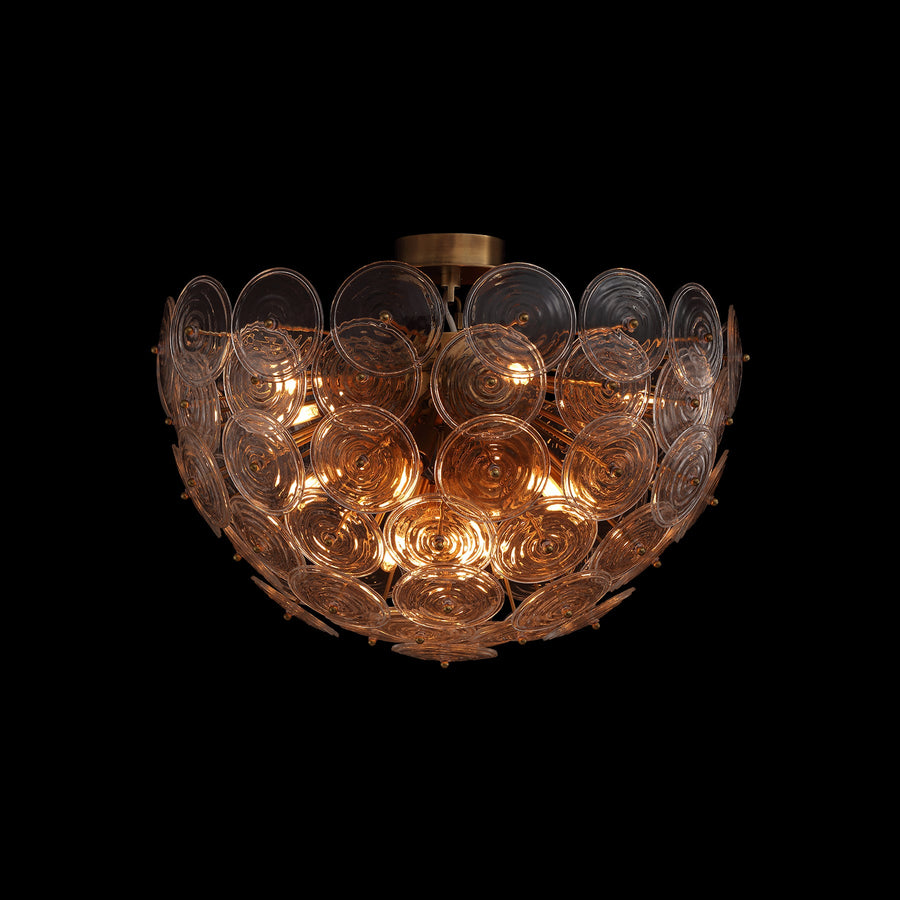 Loliis Disc Rippled Flush Mount