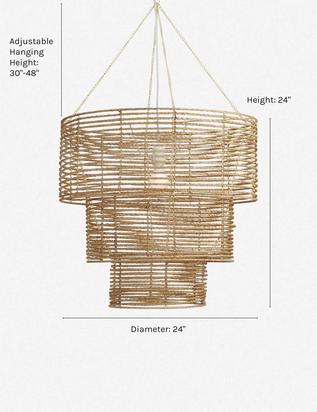 Lustre design Vael en naturel - Naturel