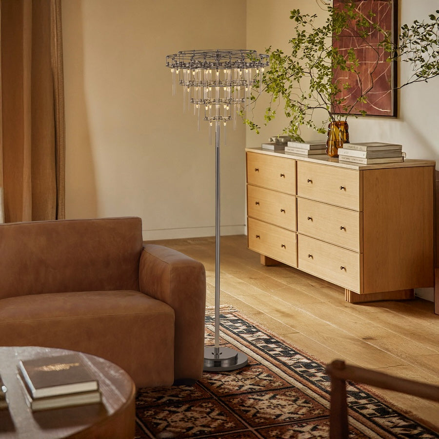 Nolira Tiered Glass Floor Lamp