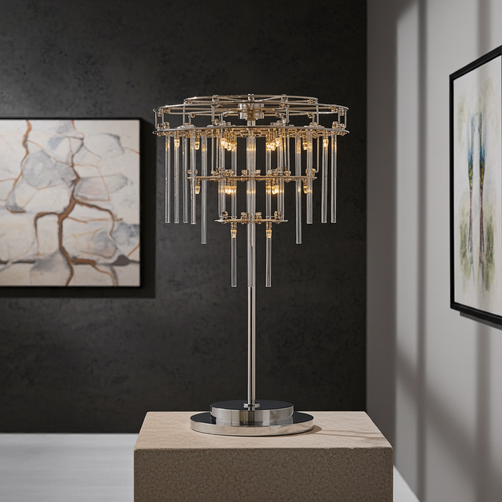 Nolira Tiered Glass Table Lamp