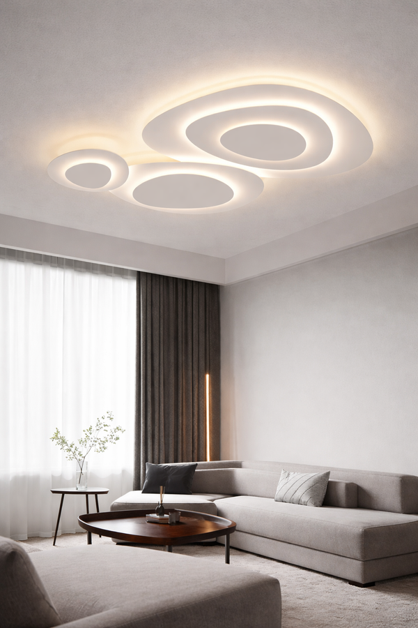 Plafonnier LED Aadam Nuage en Métal Blanc