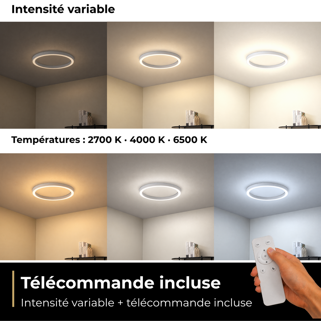 Oréia blanc — intensité et température de couleur réglables