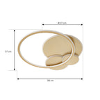 Dimensions du plafonnier LED doré
