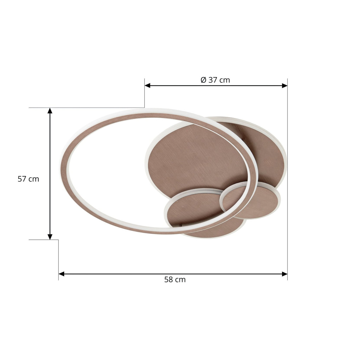 Plafonnier LED Auréa marron café — vue 5