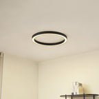 Plafonnier LED, noir, Ø 60 cm, CCT, à intensité variable — mise en situation