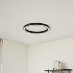 Plafonnier LED, noir, Ø 60 cm, CCT, à intensité variable — mise en situation