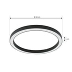 Plafonnier LED, noir, Ø 60 cm, CCT, à intensité variable — schéma des cotes