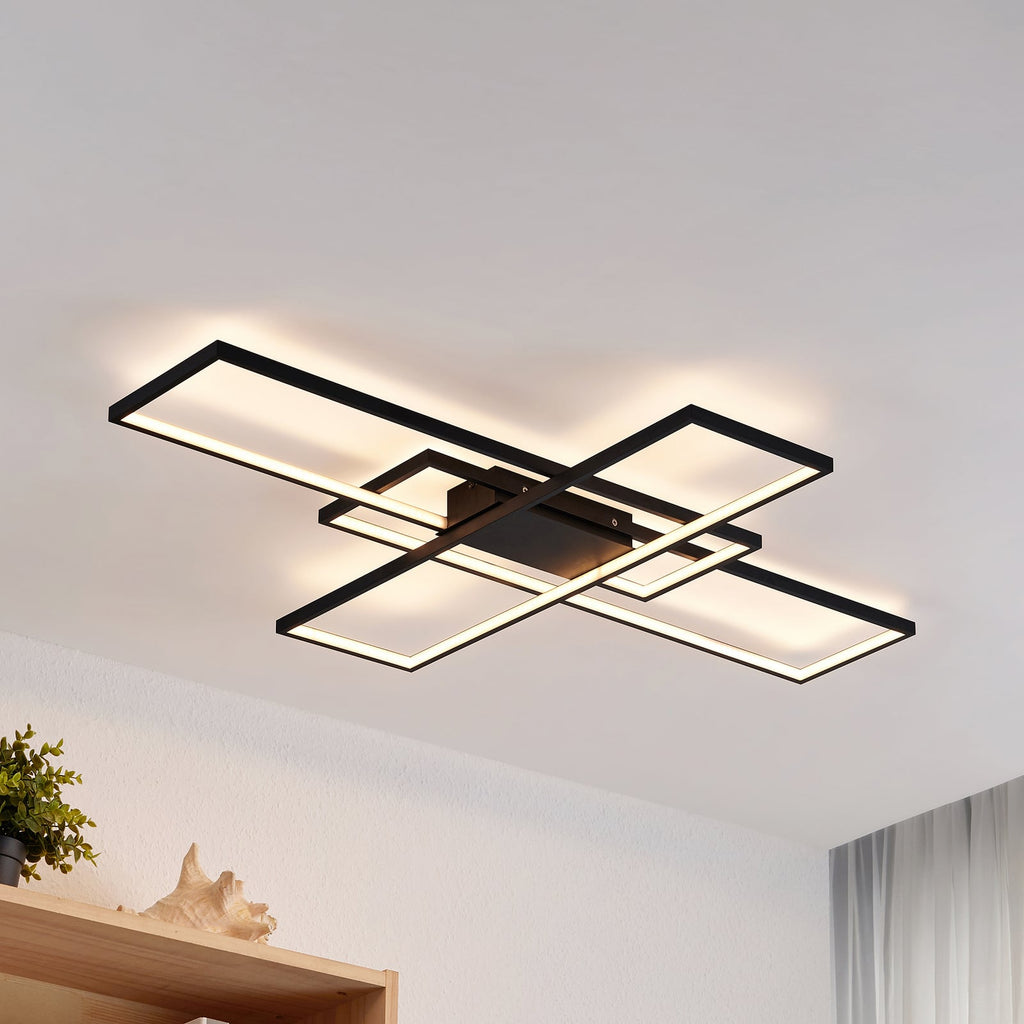 Plafonnier LED Veyra noir — vue 1