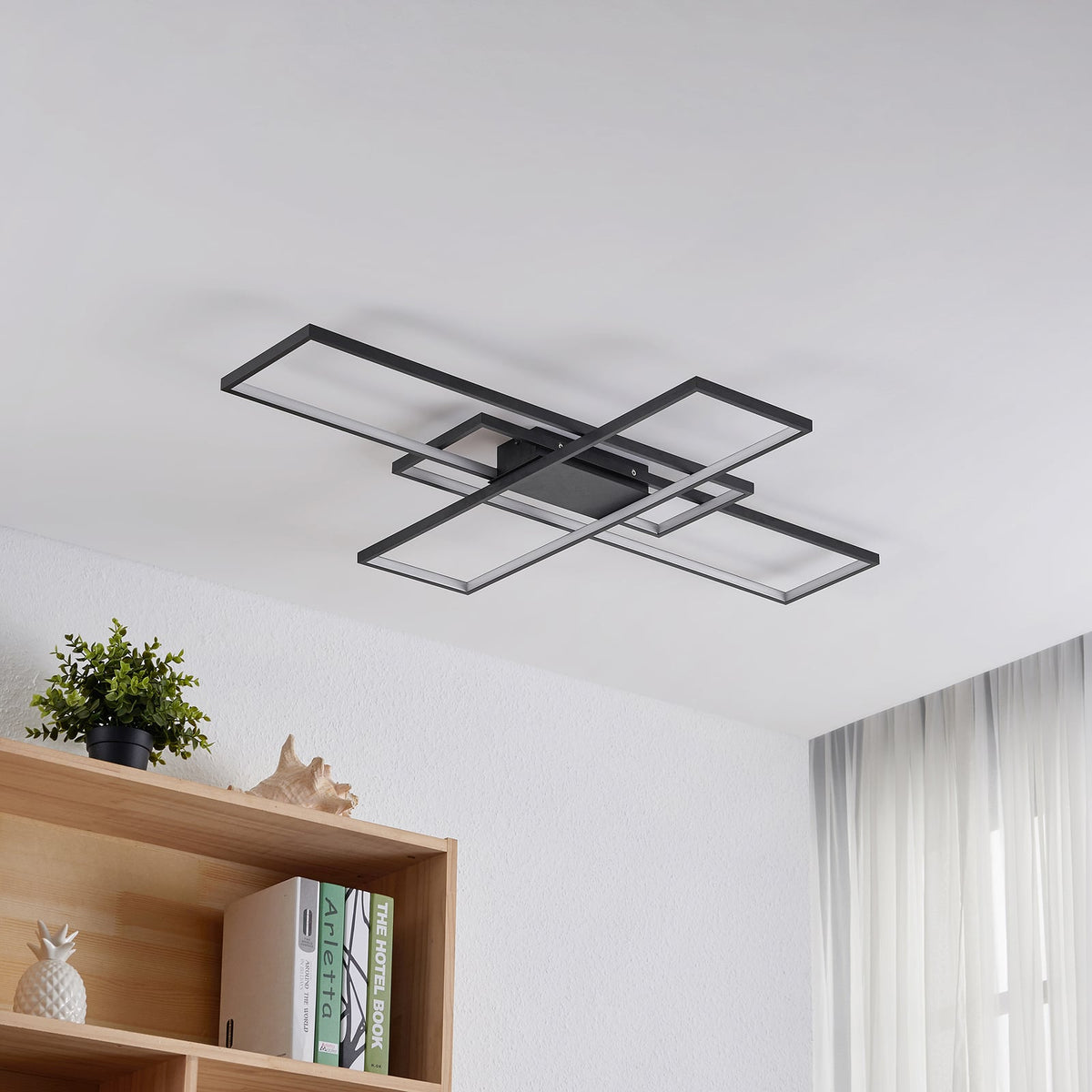 Plafonnier LED Veyra noir — vue 3