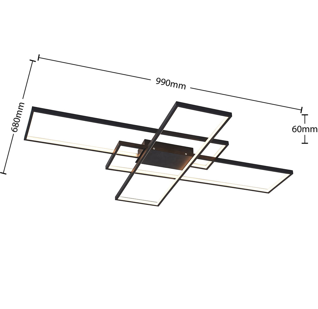 Plafonnier LED Veyra noir — vue 7