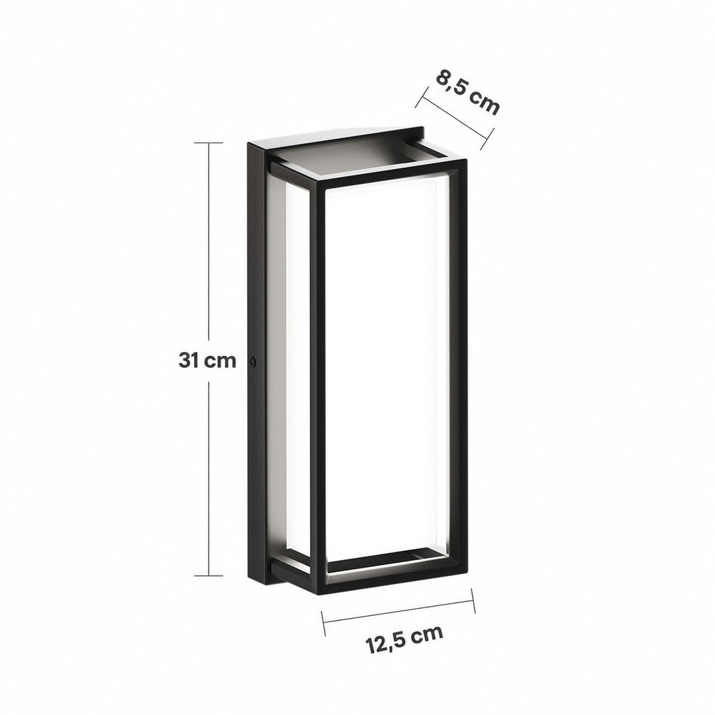 Schéma des dimensions : hauteur 31 cm, largeur 12,5 cm, profondeur 8,5 cm