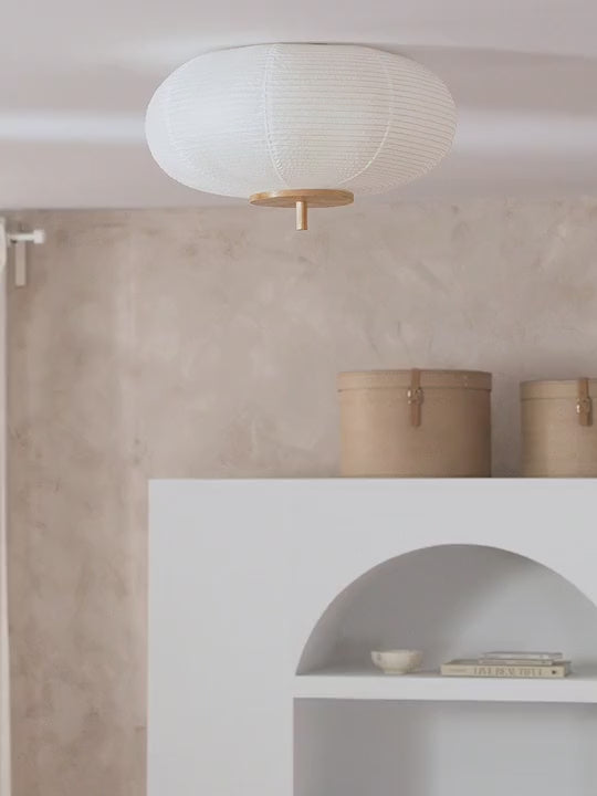 Plafonnier design en papier de riz Plato - vidéo