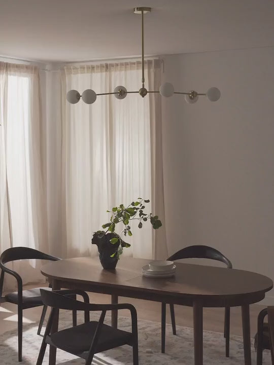 Grande suspension en verre opalescent Svenning - vidéo