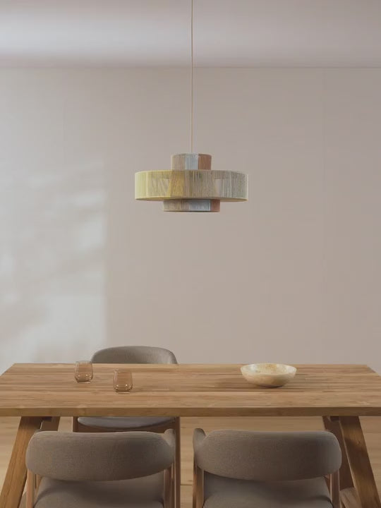 Grande suspension en fils de lin Matias - vidéo