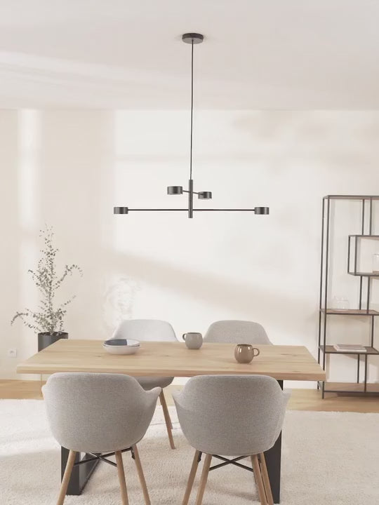 Grande suspension LED à intensité variable Auberon - vidéo