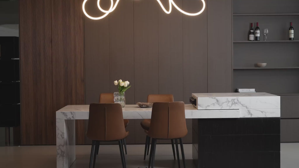 Lustre moderne Dagan en Métal Or et blanc