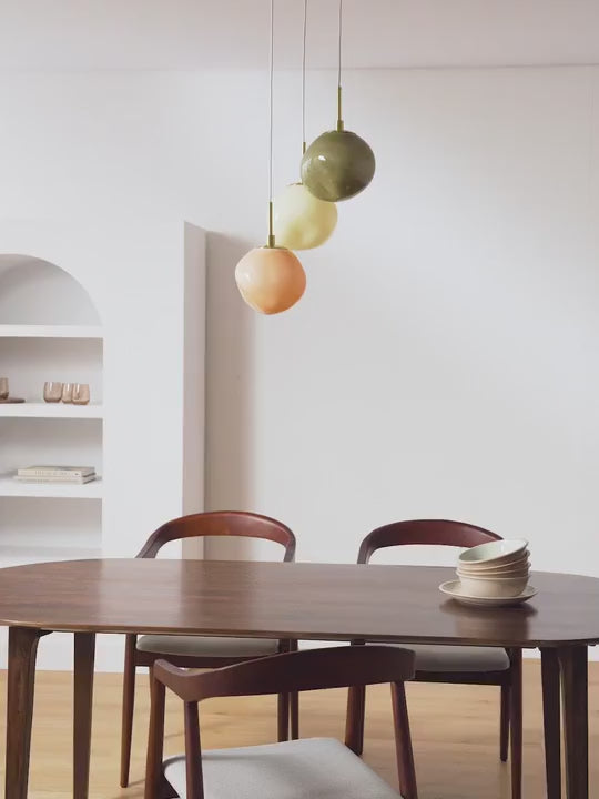 Suspension grappe en verre opalescent Noir - vidéo