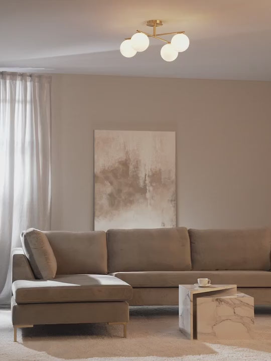 Plafonnier en verre opalescent Niilo - vidéo