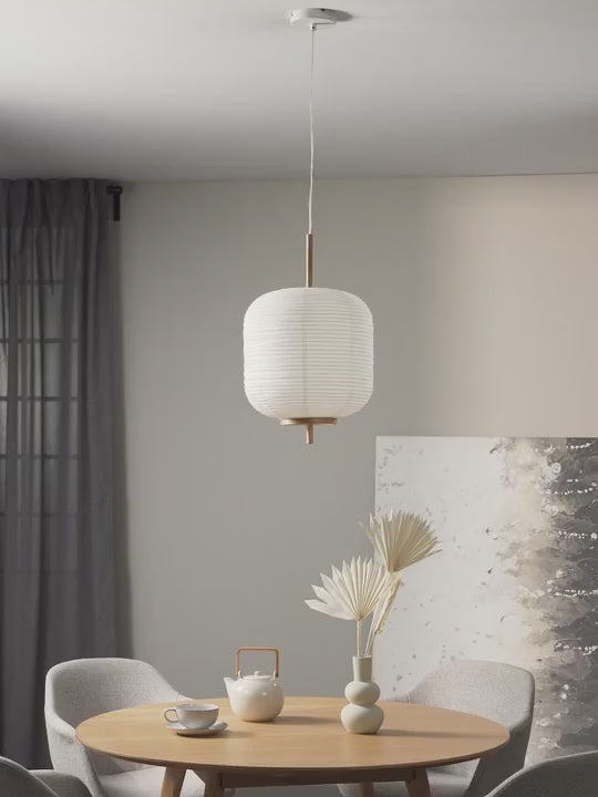 Suspension design en papier de riz Plato - vidéo