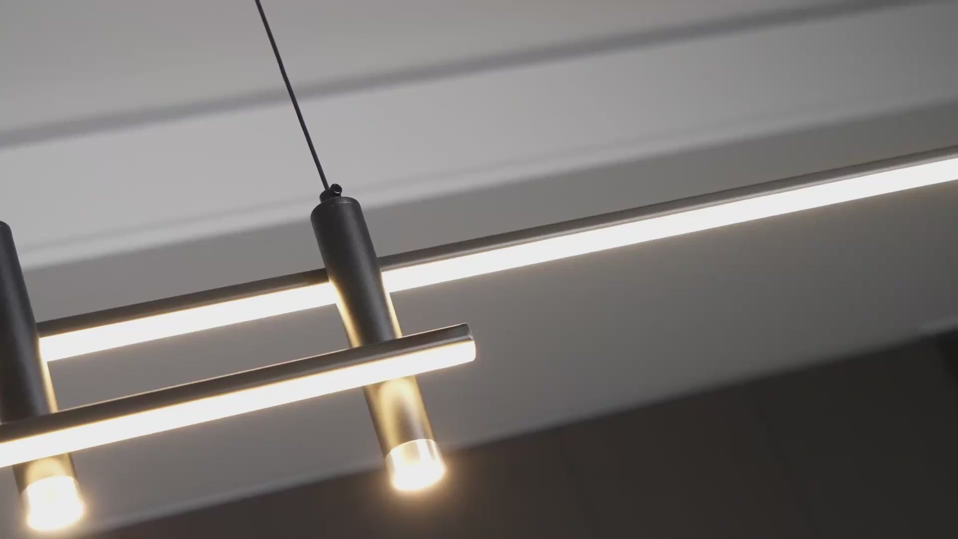 Suspension moderne Arho en Métal, Gel de silice Noir