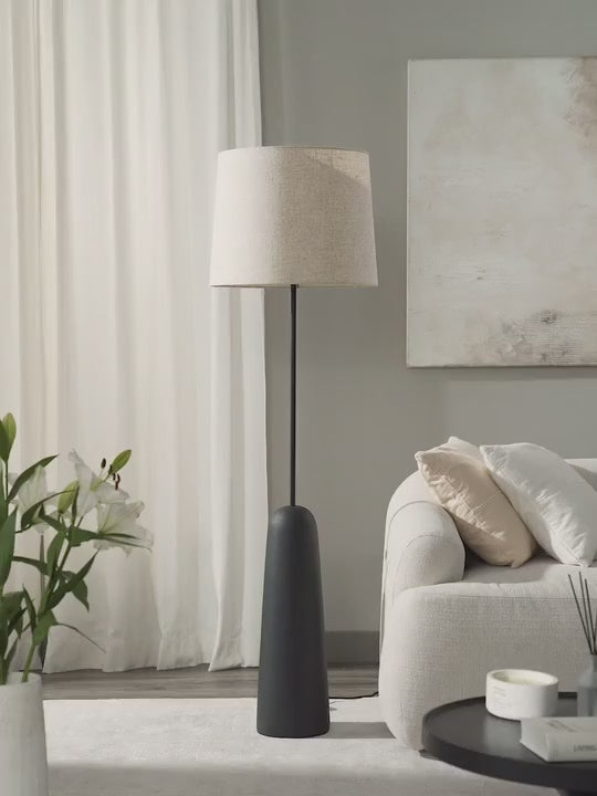 Lampadaire avec pied en béton Braxton - vidéo