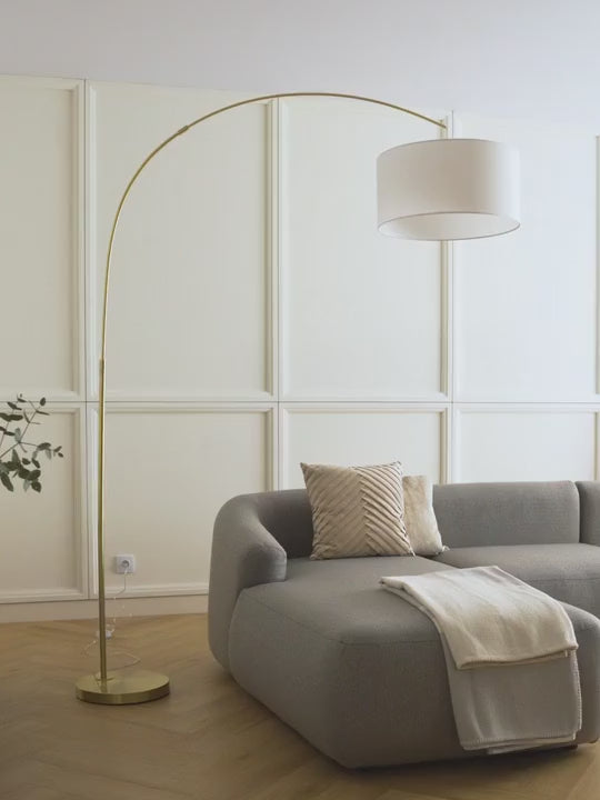Grand lampadaire arc moderne Cree - vidéo