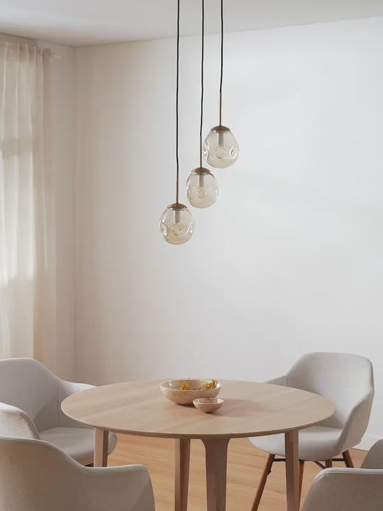 Suspension grappe en verre Kol - vidéo