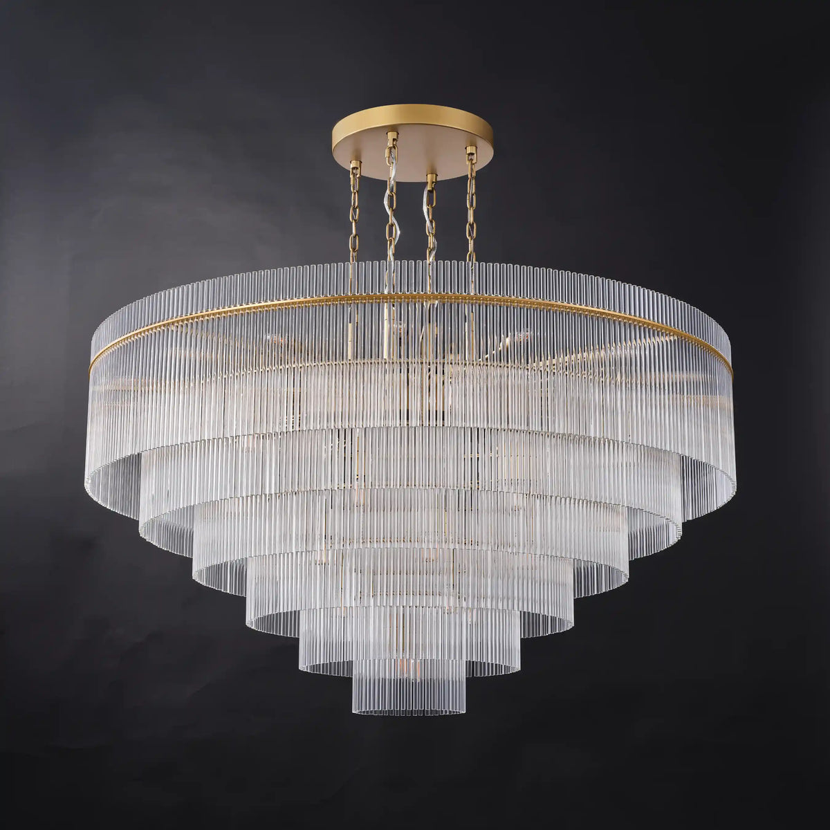 Sanora Round Glass Chandelier