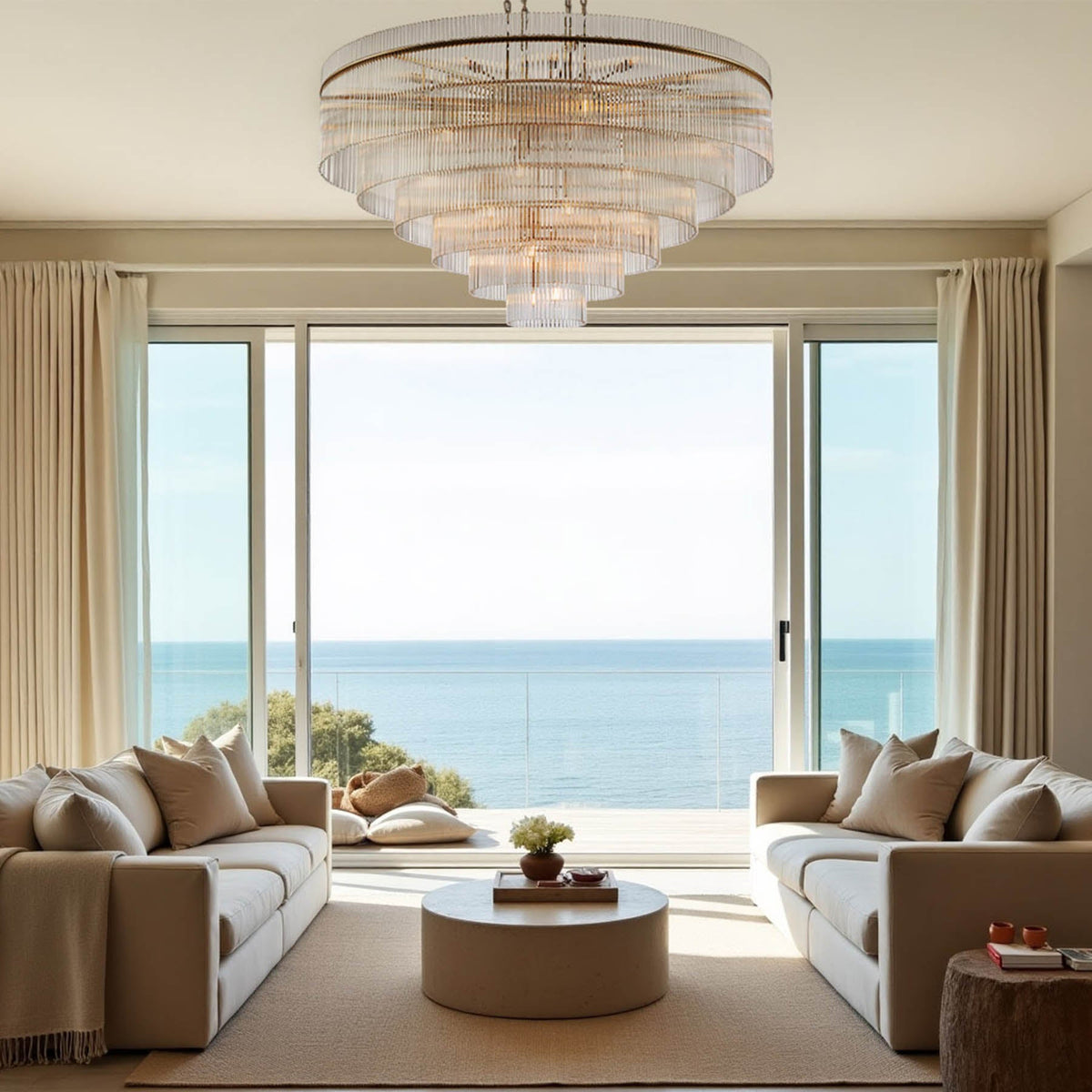 Sanora Round Glass Chandelier