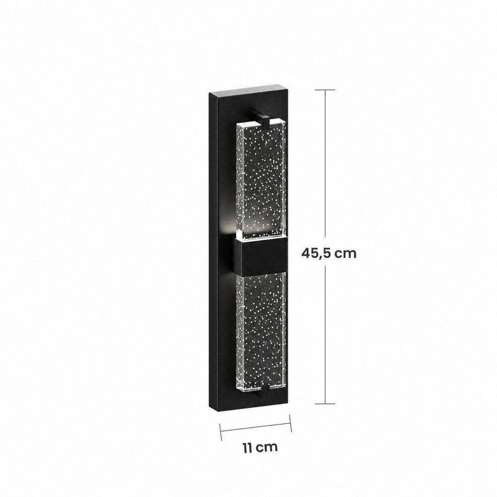 Schéma des dimensions de l’applique : hauteur 45,5 cm, largeur 11 cm