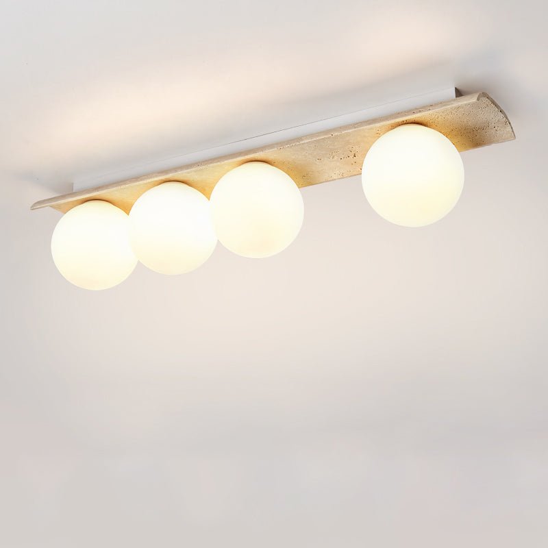 Plafonnier moderne Kade en Travertin jaune et blanc