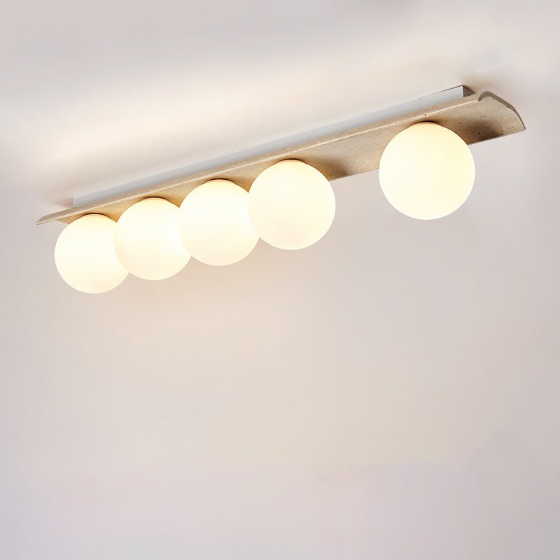 Plafonnier moderne Kade en Travertin jaune et blanc