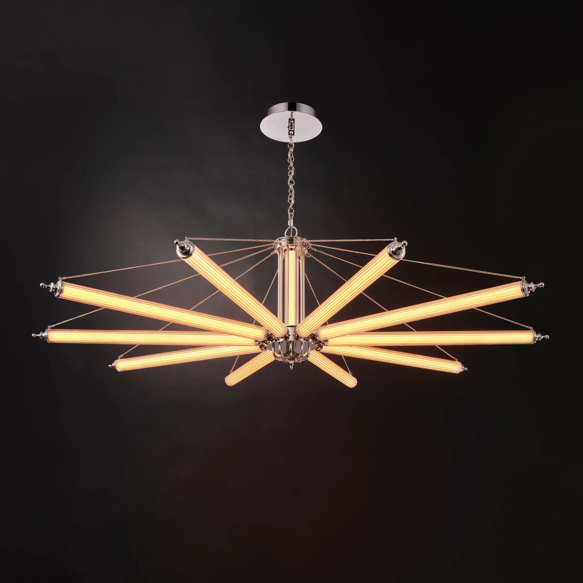 Solois Ribbed Glass Chandelier