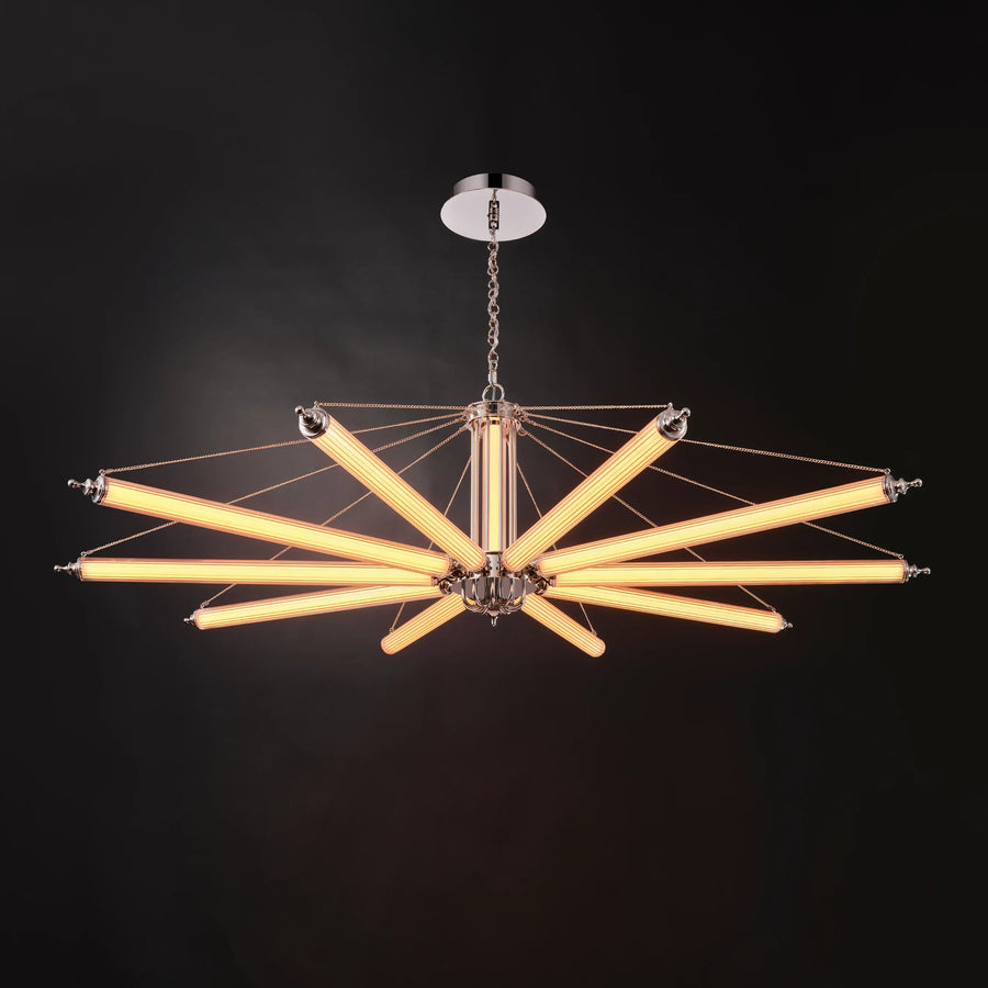 Solois Ribbed Glass Chandelier