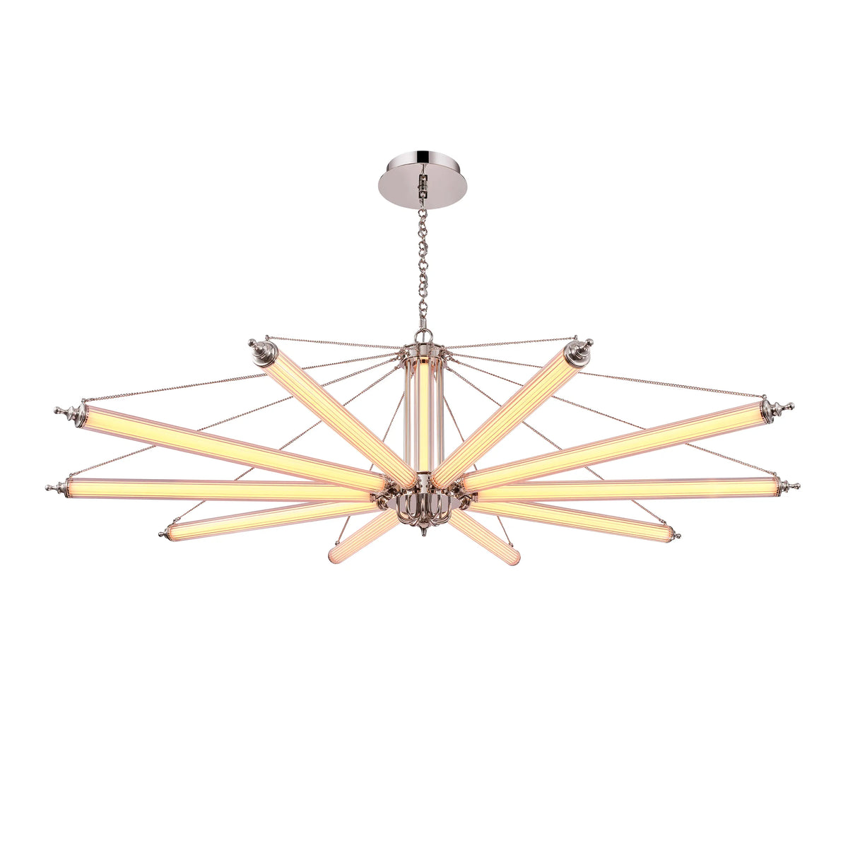 Solois Ribbed Glass Chandelier
