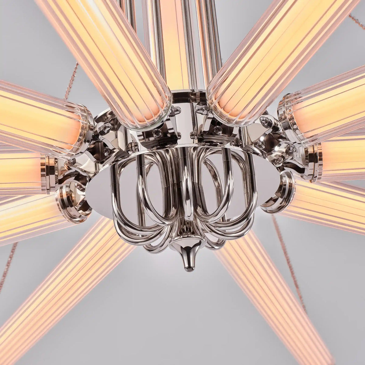 Solois Ribbed Glass Chandelier