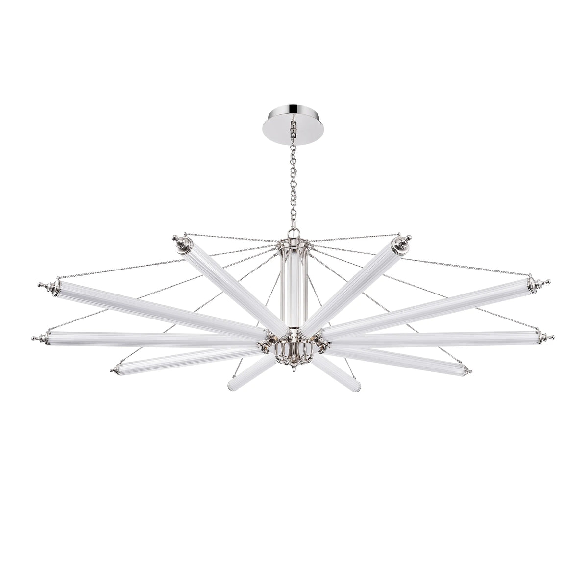Solois Ribbed Glass Chandelier