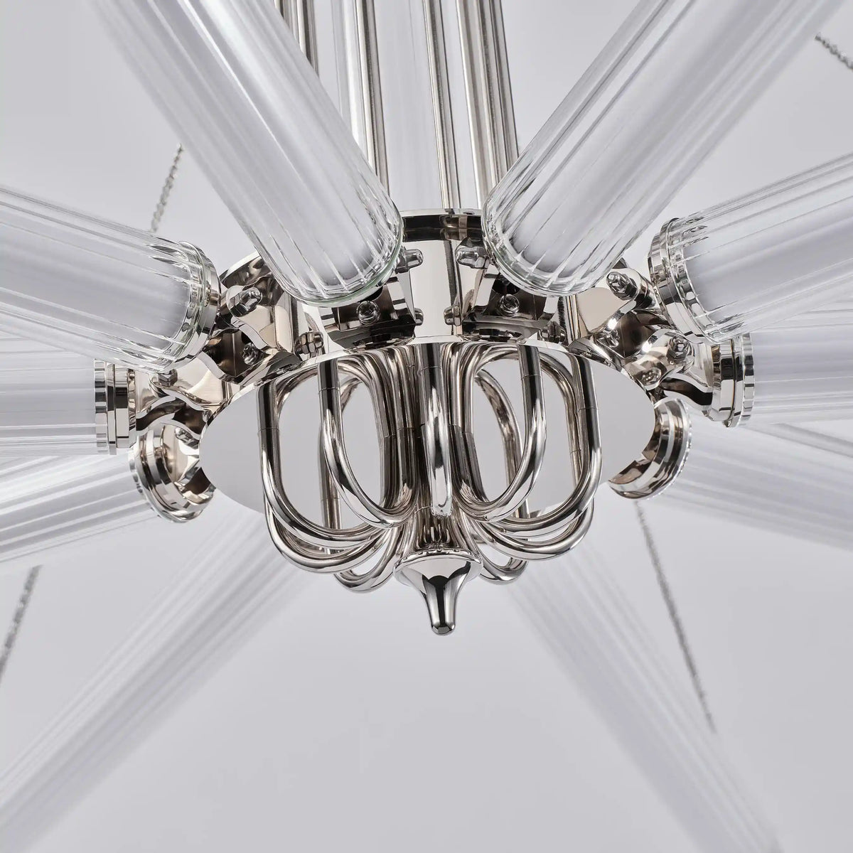 Solois Ribbed Glass Chandelier