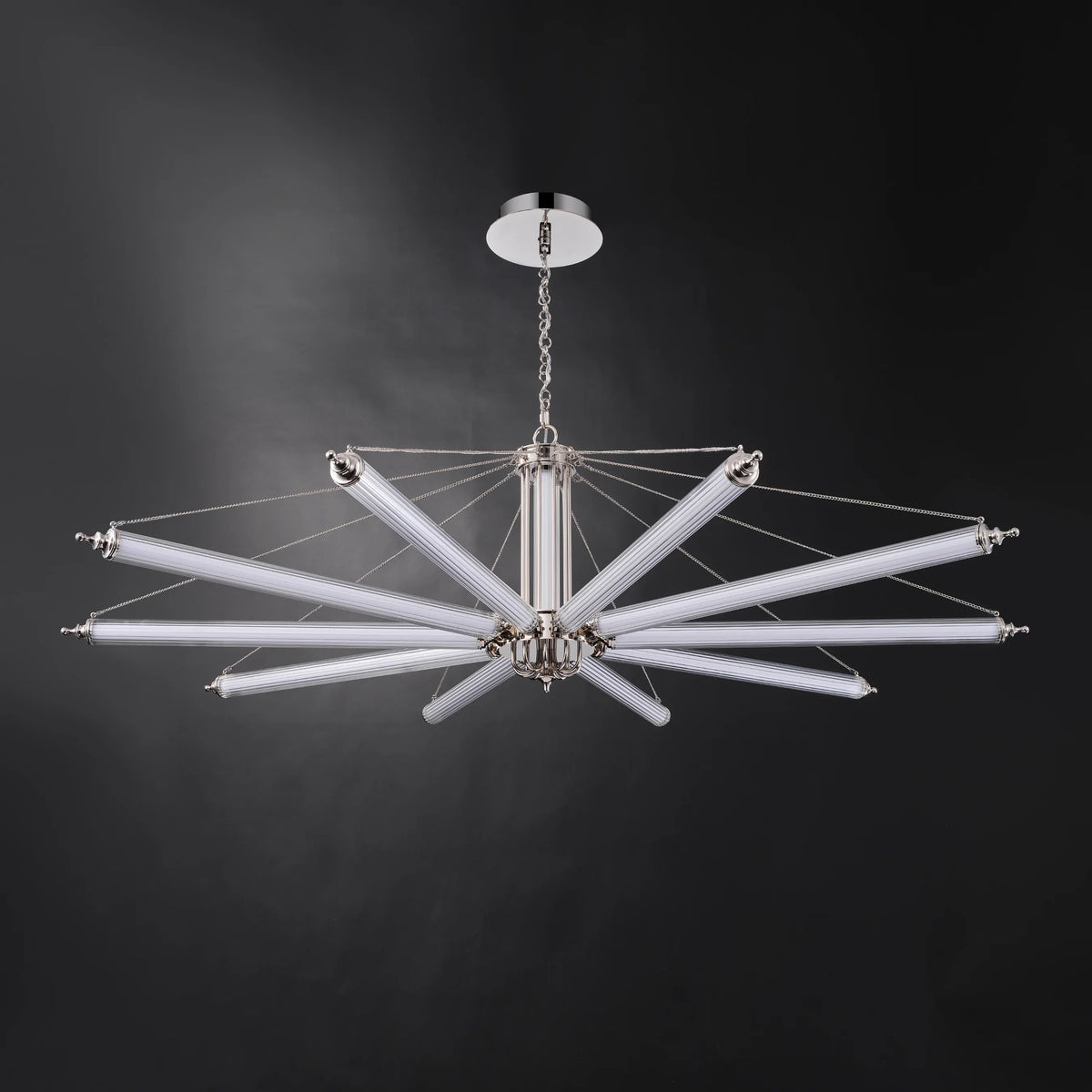 Solois Ribbed Glass Chandelier