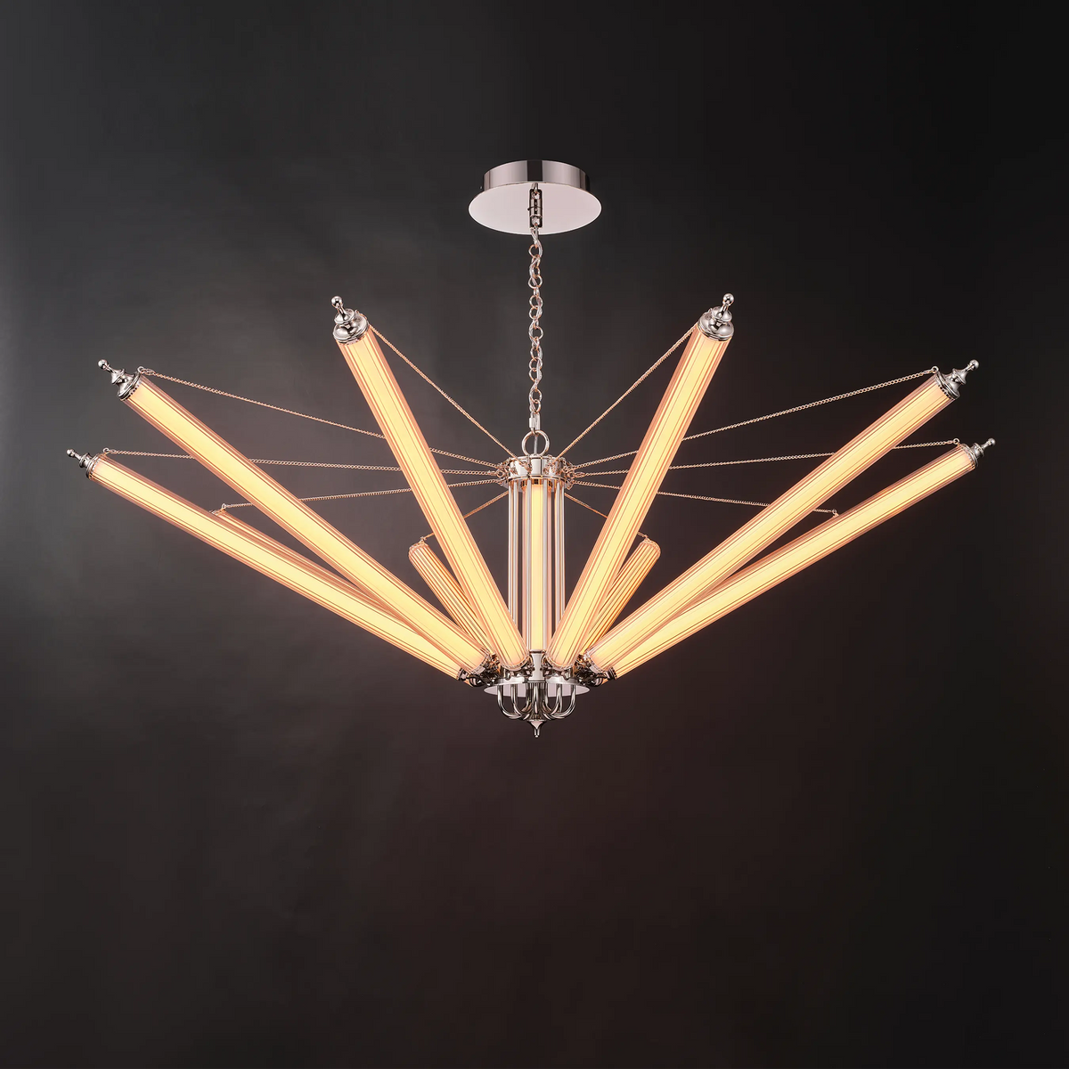Solois Ribbed Glass Chandelier
