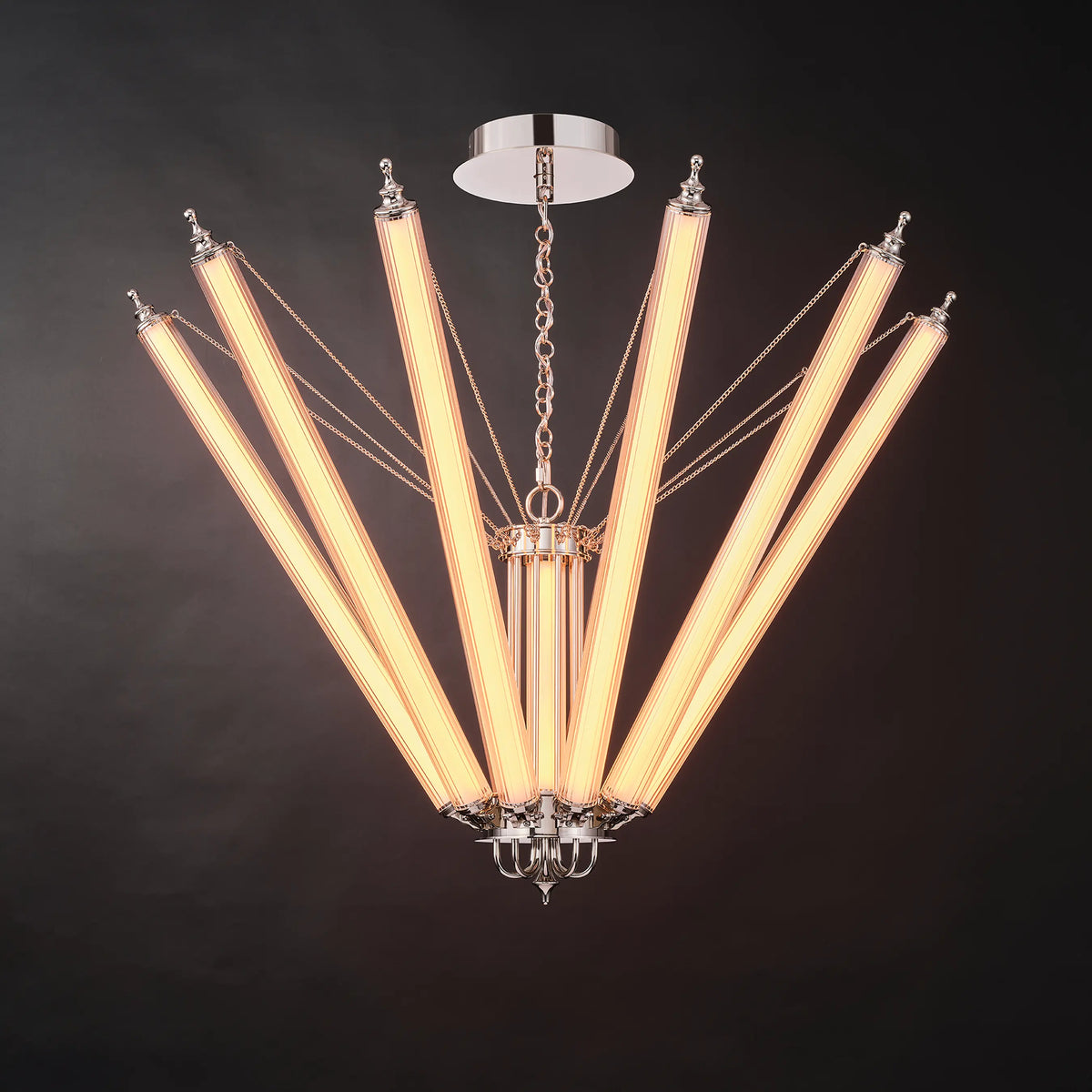 Solois Ribbed Glass Chandelier