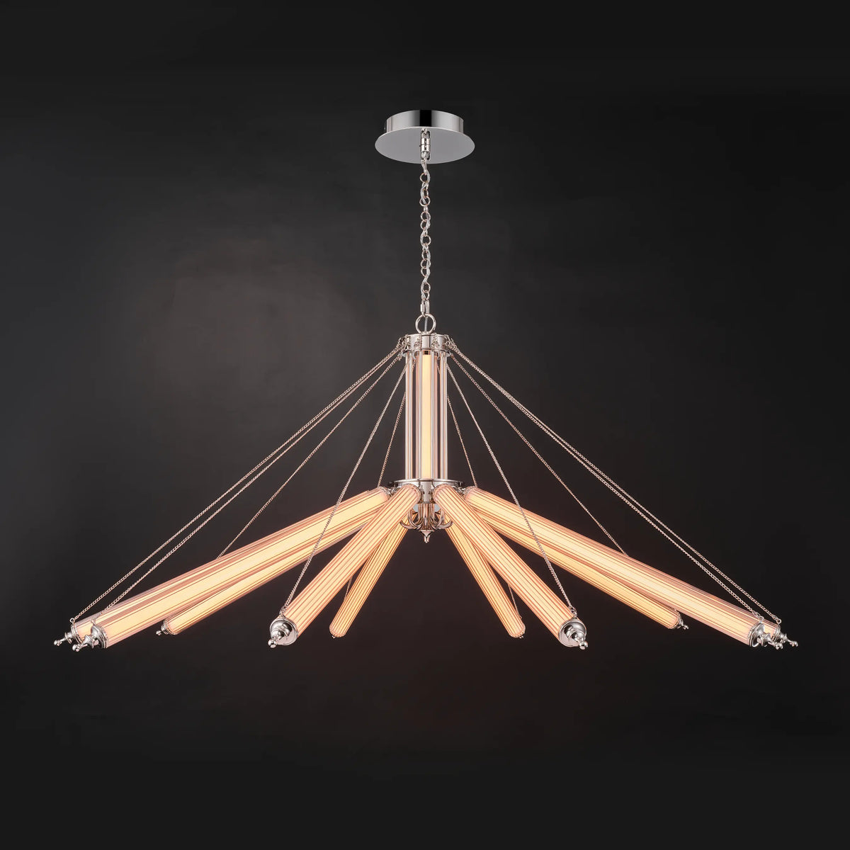 Solois Ribbed Glass Chandelier