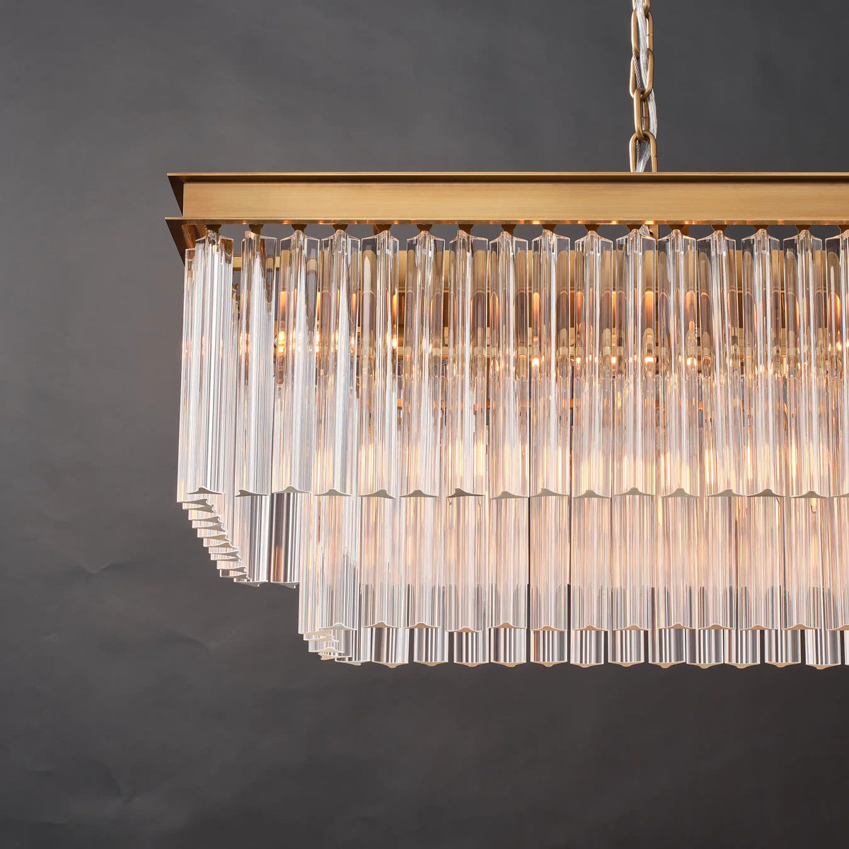Taveen Rectangular Glass Chandelier