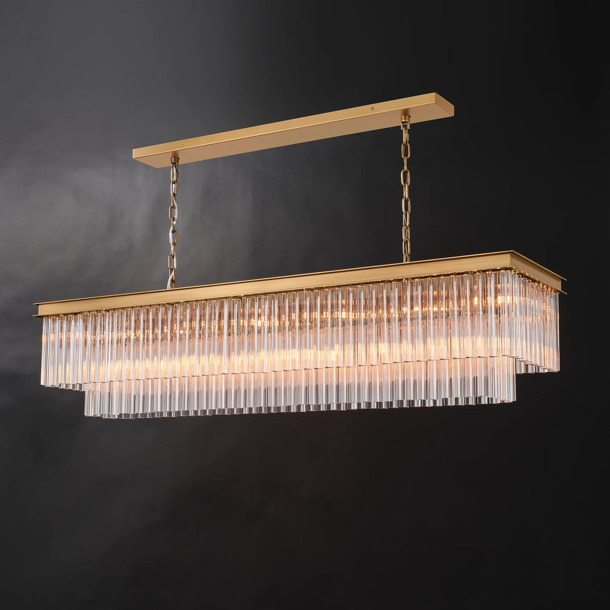 Taveen Rectangular Glass Chandelier