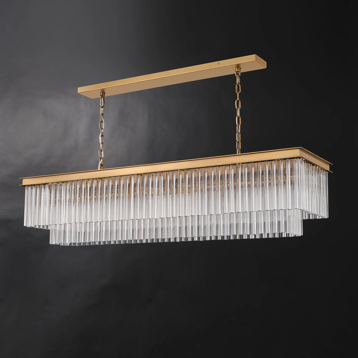 Taveen Rectangular Glass Chandelier