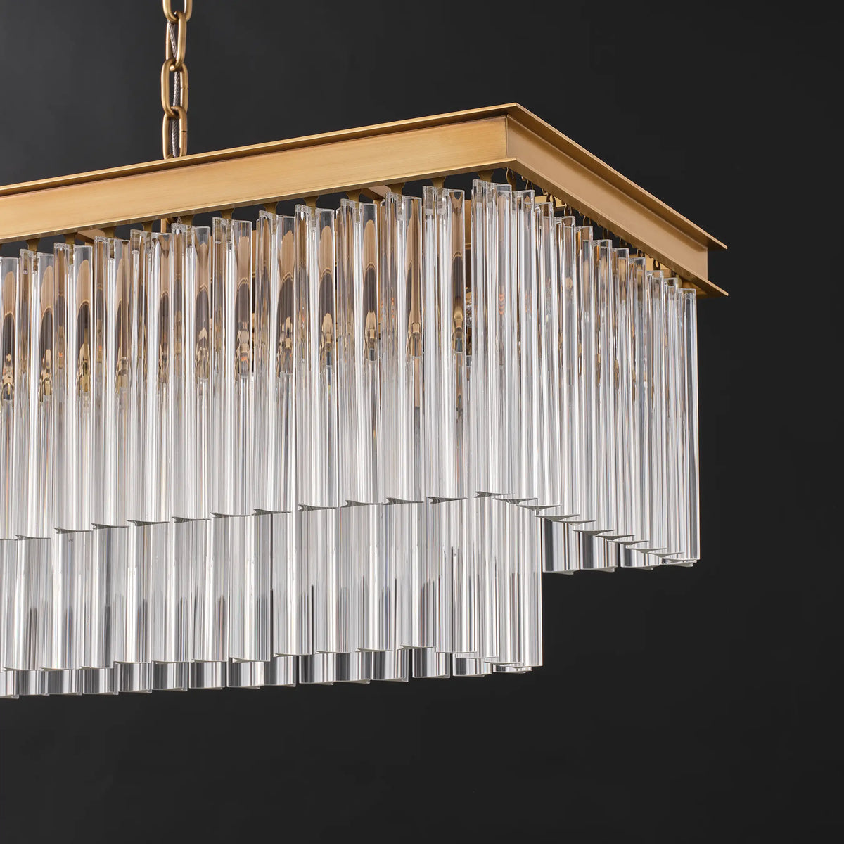 Taveen Rectangular Glass Chandelier